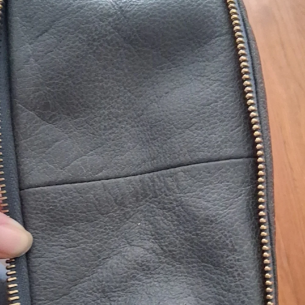Dooney & Bourke Olive Leather Crescent Shoulder Bag - Picture 5 of 8